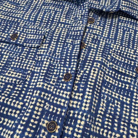 J McLaughlin Blue Collared Catalina Cloth Geometric Stretch Dress XSmall - Picture 5 of 12